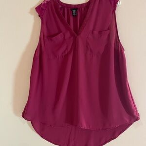 Torrid Fuchsia Sleeveless Blouse